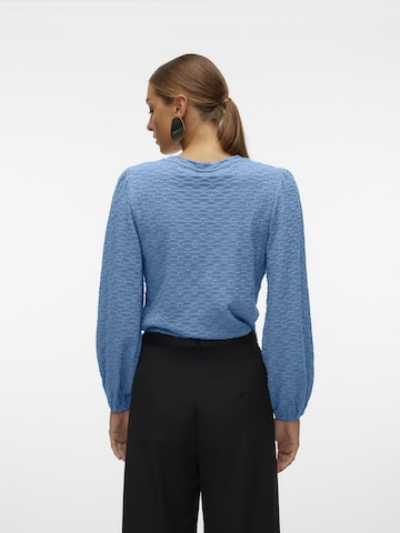 VERO MODA Bluse 'FLOWER' i blå