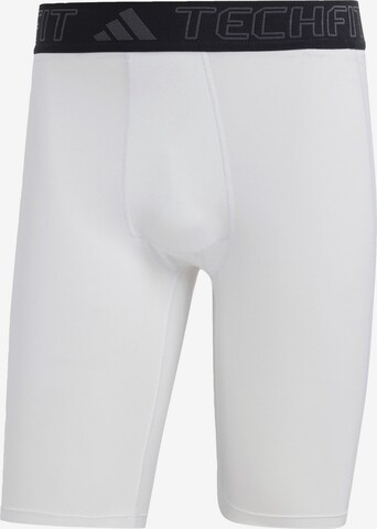 ADIDAS PERFORMANCE Workout Pants in White: front