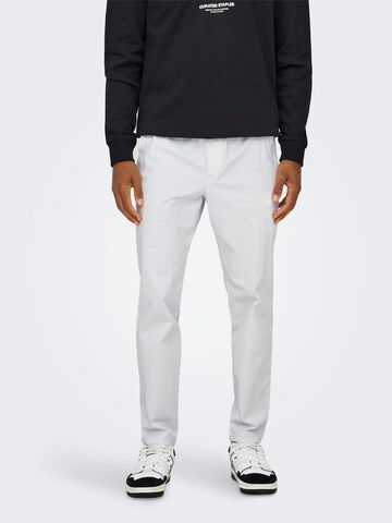 Only & Sons Tapered Chino 'ONSLinus' in Grijs: voorkant