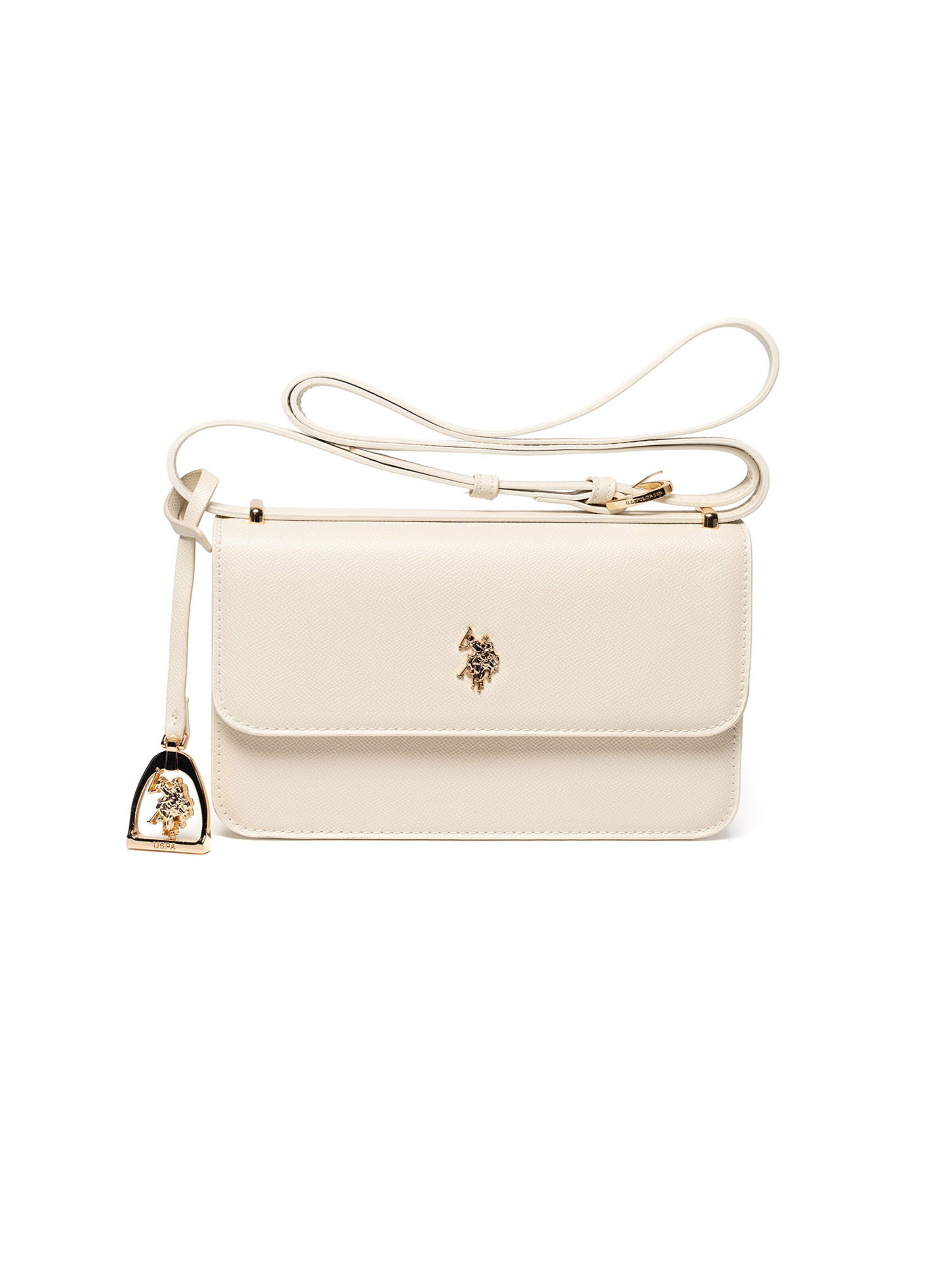 Borsa a spalla di U.S. POLO ASSN. in bianco: frontale