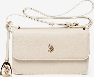 Borsa a spalla di U.S. POLO ASSN. in bianco: frontale