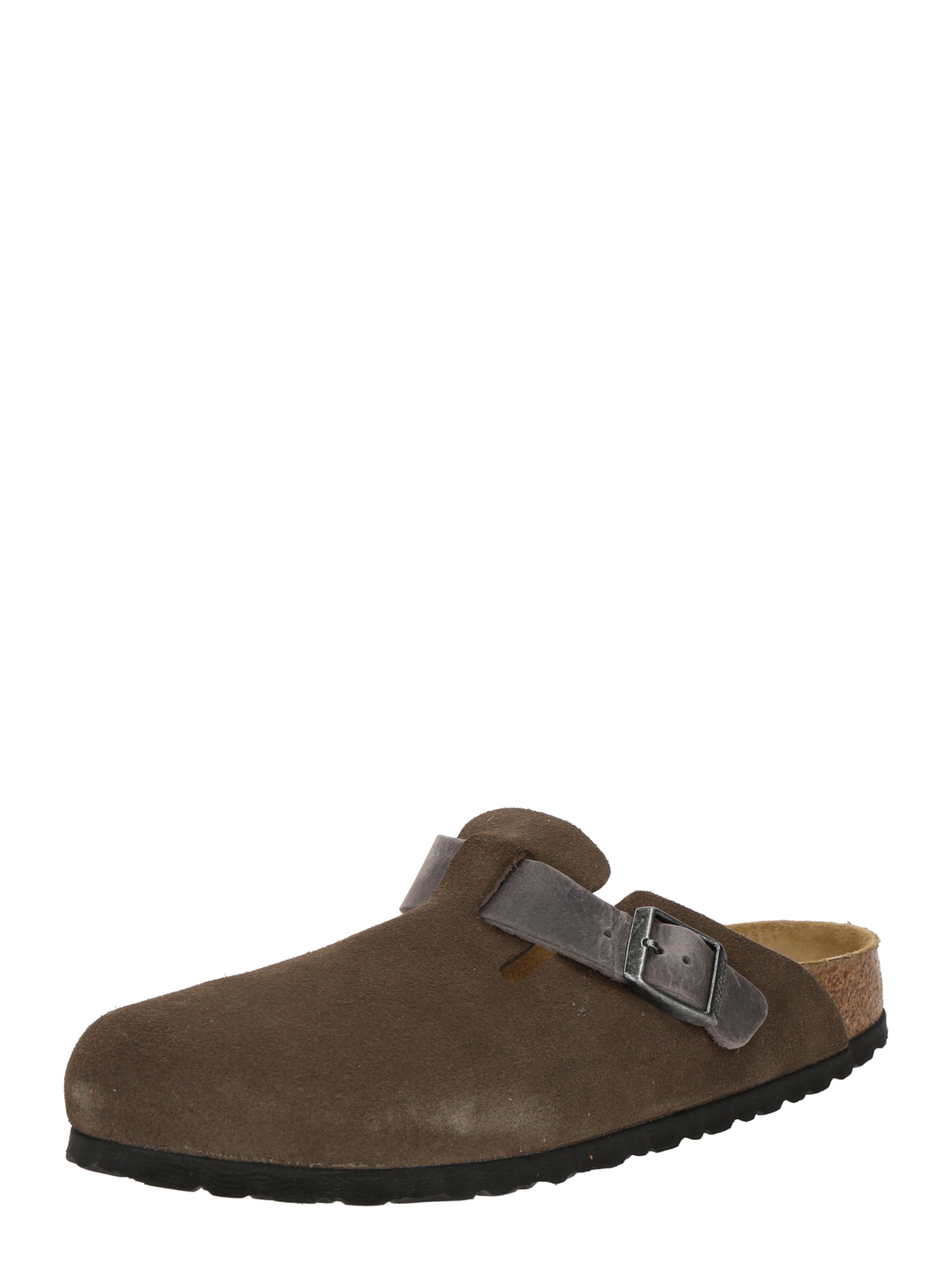 BIRKENSTOCK Mule 'Boston' in Grey: front