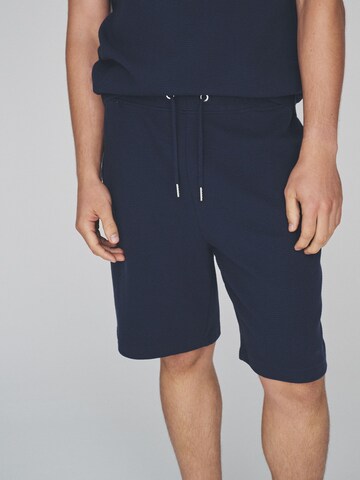 The Set Regular Broek in Blauw