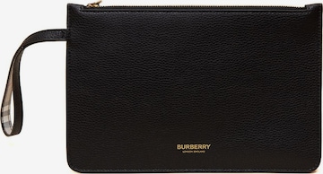 BURBERRY Handtasche 'Leather Zip Pouch 23x0.5x15 cm' in Schwarz: Vorderseite