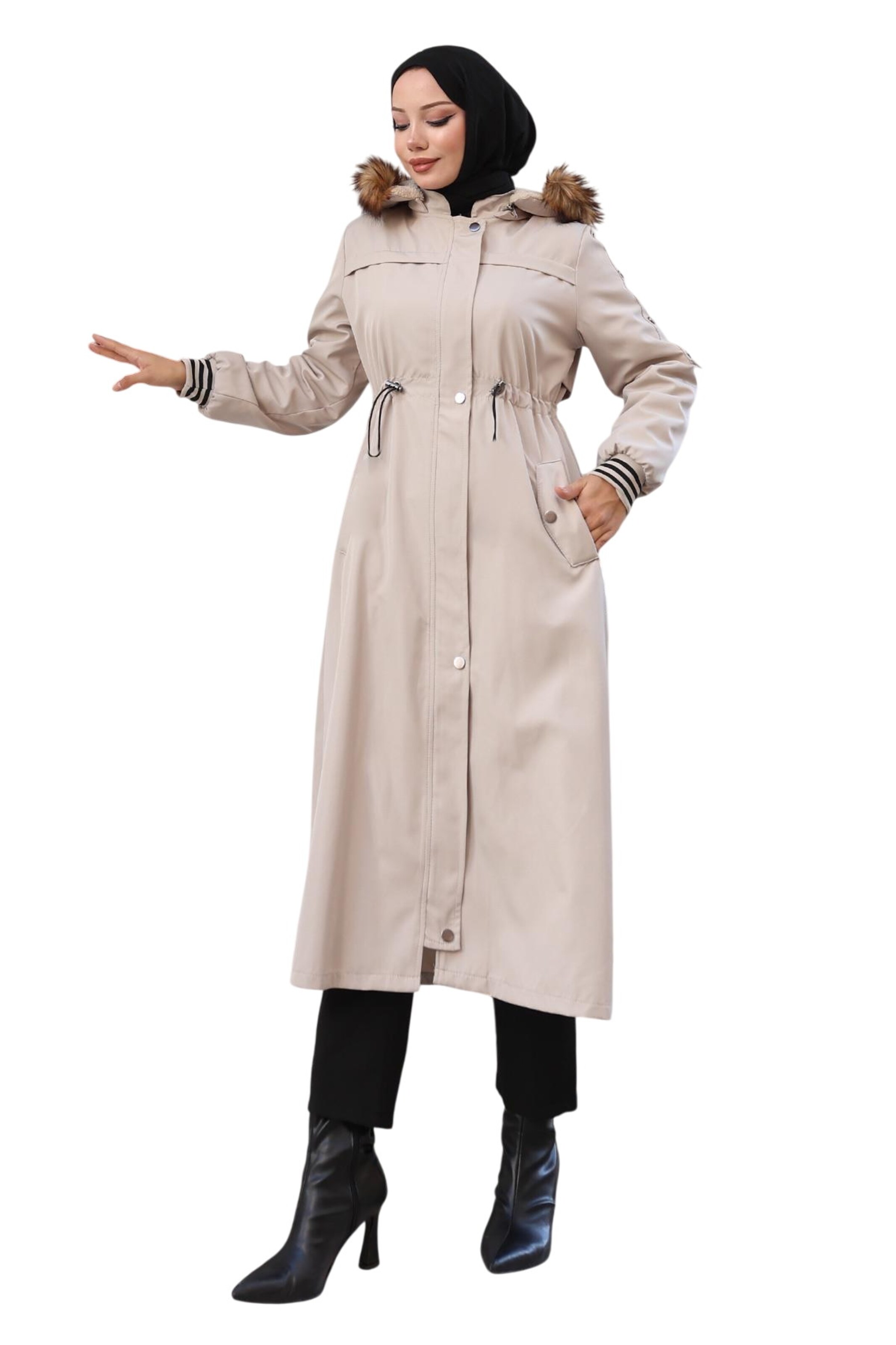 MODAMIHRAM Parka in Beige: Vorderseite