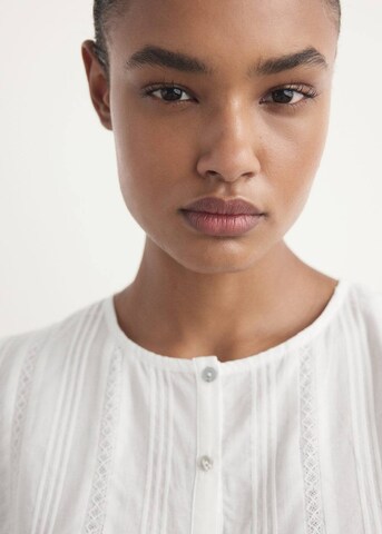 MANGO Nachthemd 'Asterc' in Weiß