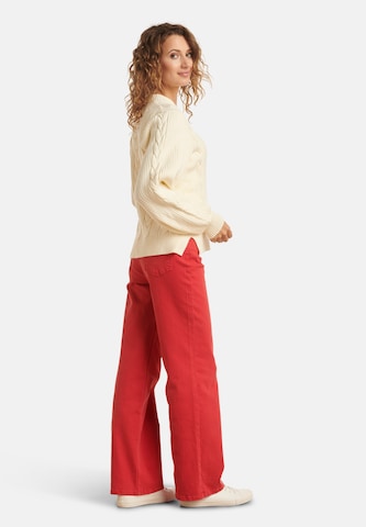 Smashed Lemon Loosefit Jeans in Rood