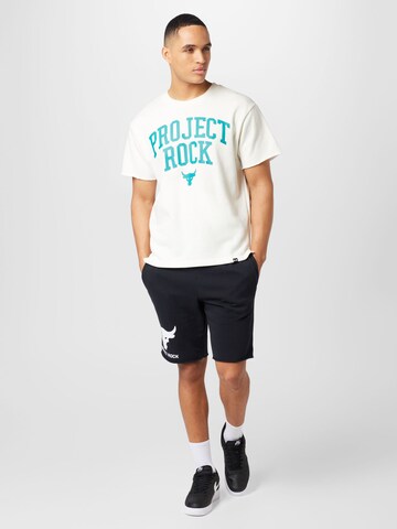 Tricou funcțional 'Project Rock' de la UNDER ARMOUR pe bej