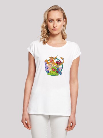 F4NT4STIC Shirt 'Disney Muppets Group Circle' in Weiß: Vorderseite