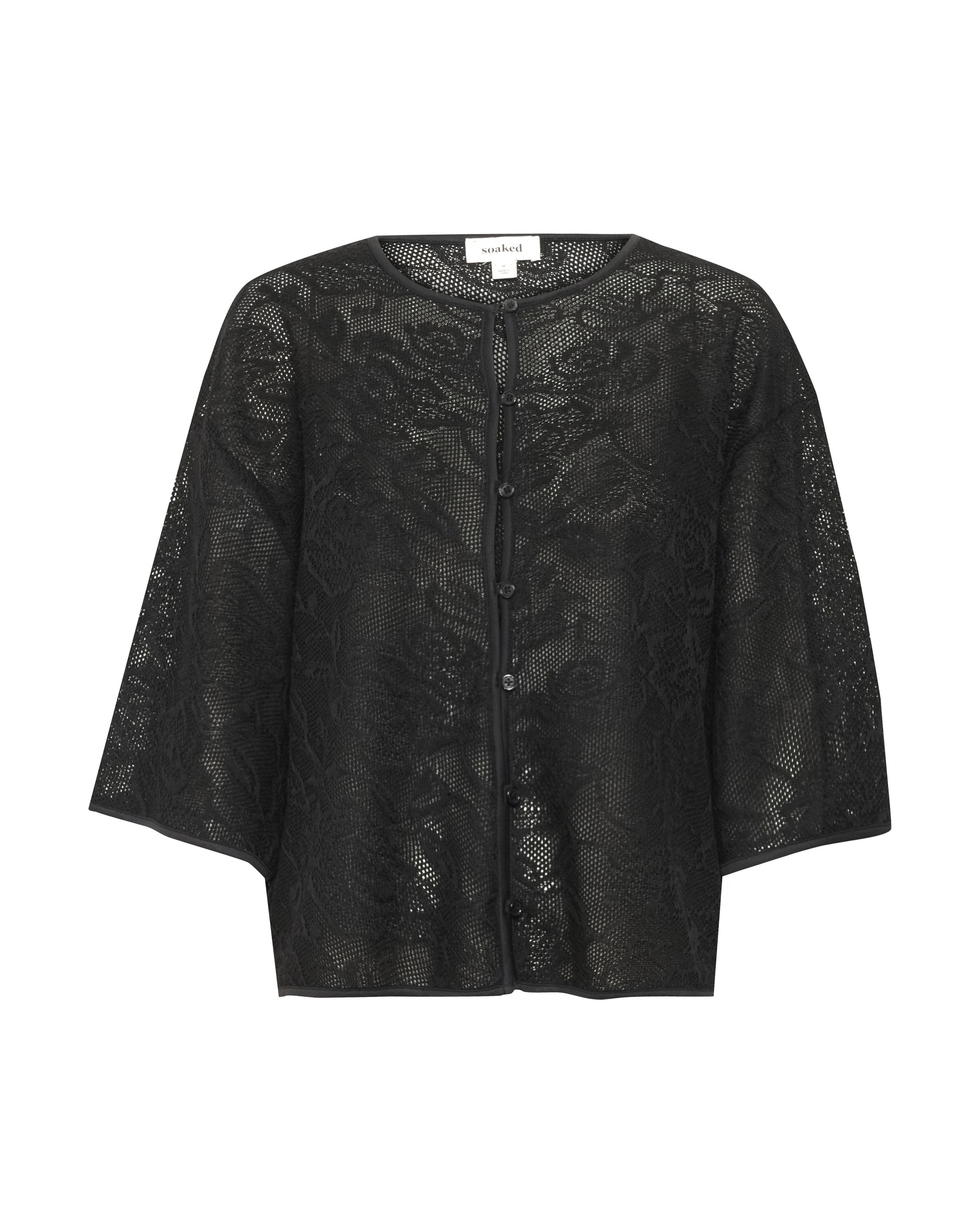 SOAKED IN LUXURY Kardigan 'Lupina' w kolorze czarny: przód