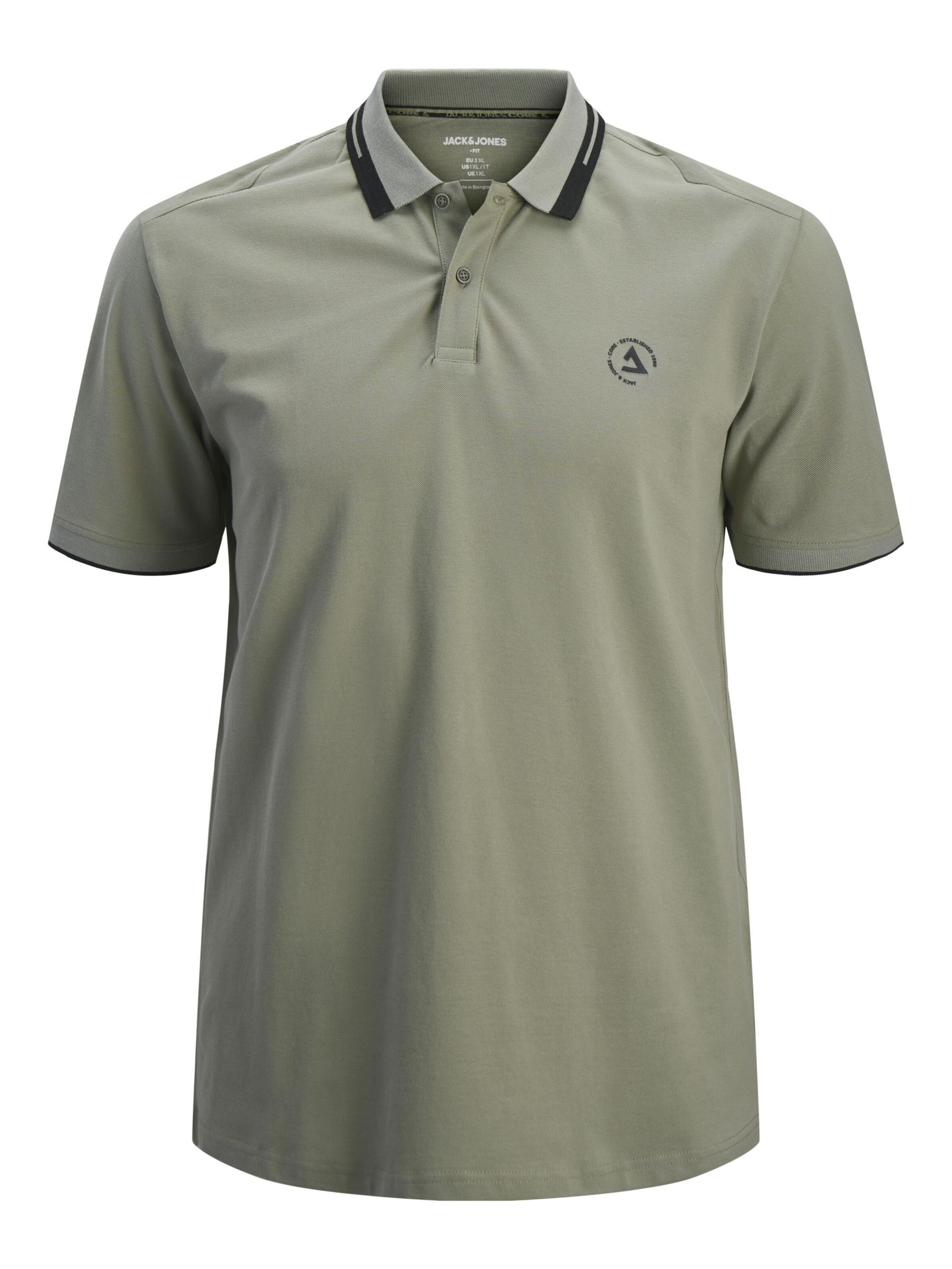 Jack & Jones Plus Poloshirt 'JCOHass' in Grün: Vorderseite