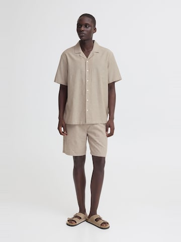 BLEND Comfort fit Button Up Shirt ' BHAban  Cuba' in Beige