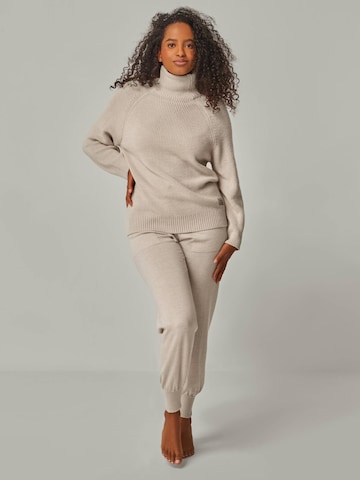 YOU LOOK PERFECT Hausanzug 'Eve & Bella' in Beige: Vorderseite