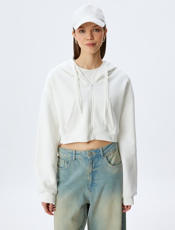 Koton Sweatjacke in Beige