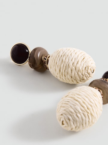 MANGO Earrings 'MAR' in Beige