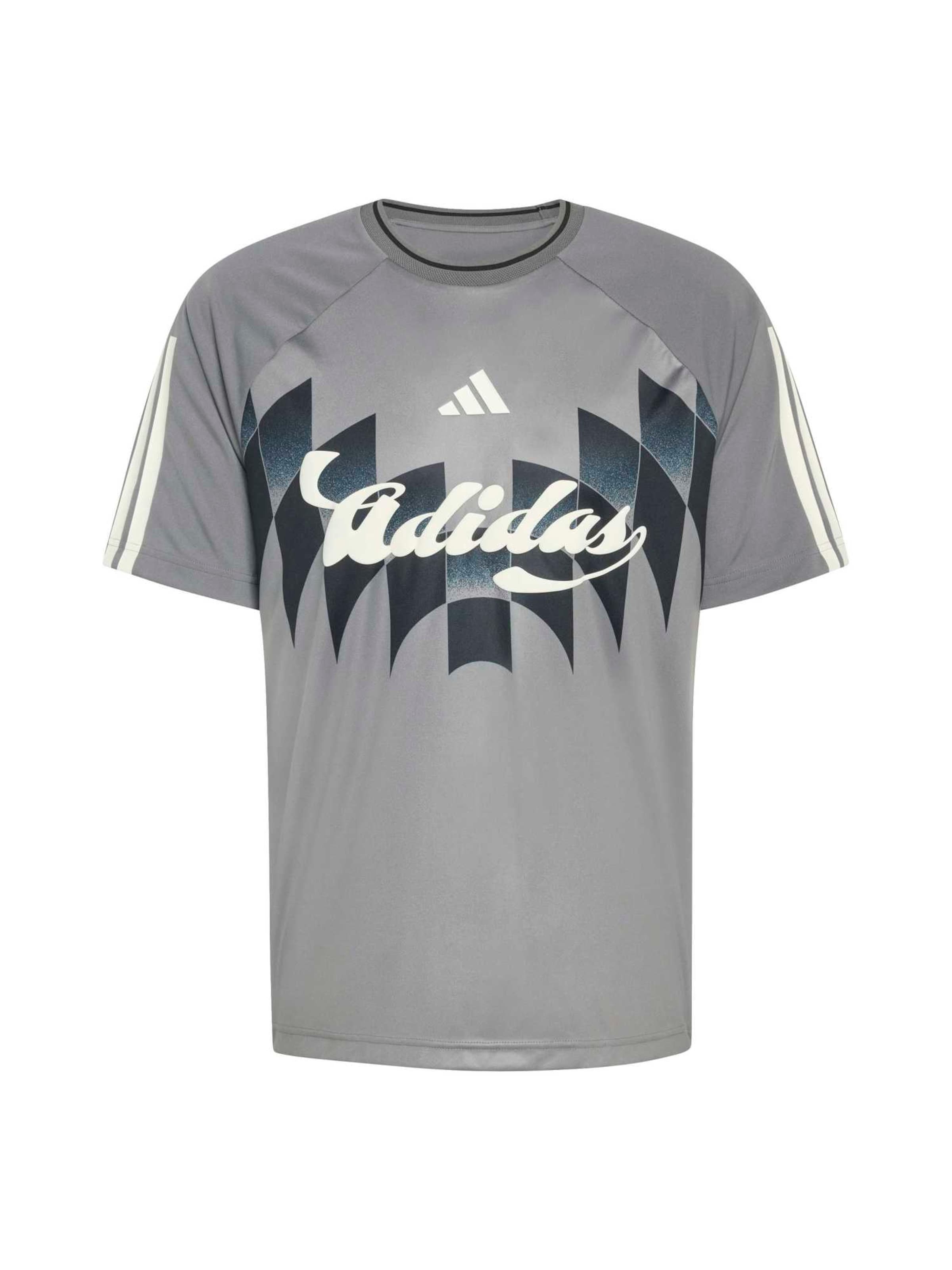ADIDAS SPORTSWEAR Λειτουργικό μπλουζάκι 'TIRO' σε γκρι / ανθρακί / λευκό, Άποψη προϊόντος
