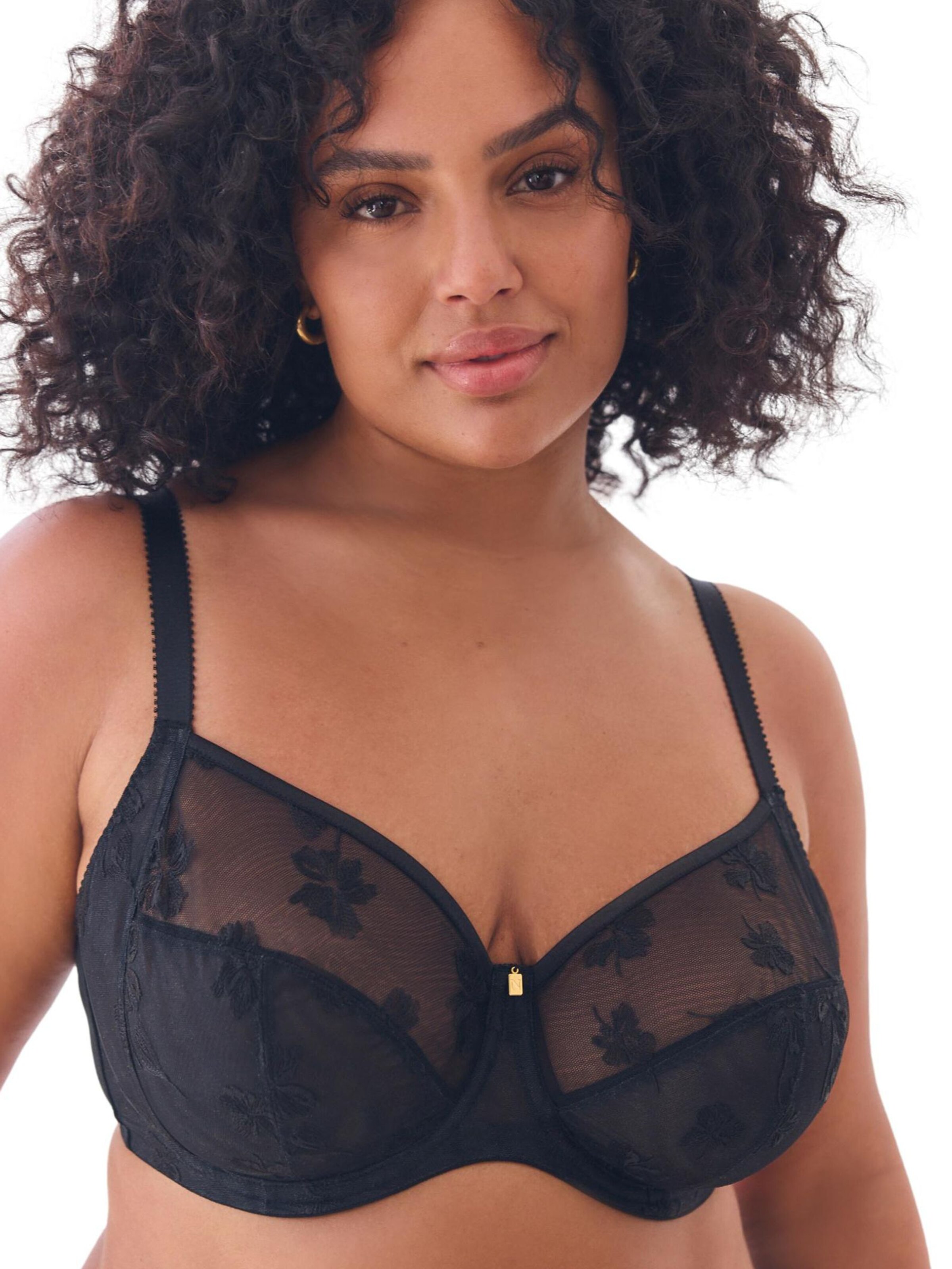 Next Minimiser Bra in Black: front