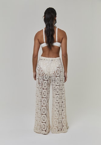 Wide leg Pantaloni di South Beach in beige