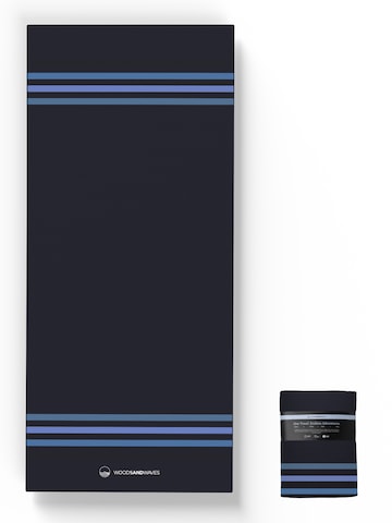 woodsandwaves Towel 'Calm Cruise Black' in Black