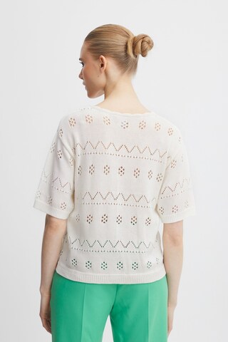 ICHI Knit cardigan 'LALUHA CA2' in White