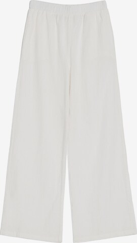 Bershka Zvonové kalhoty Kalhoty – bílá: přední strana