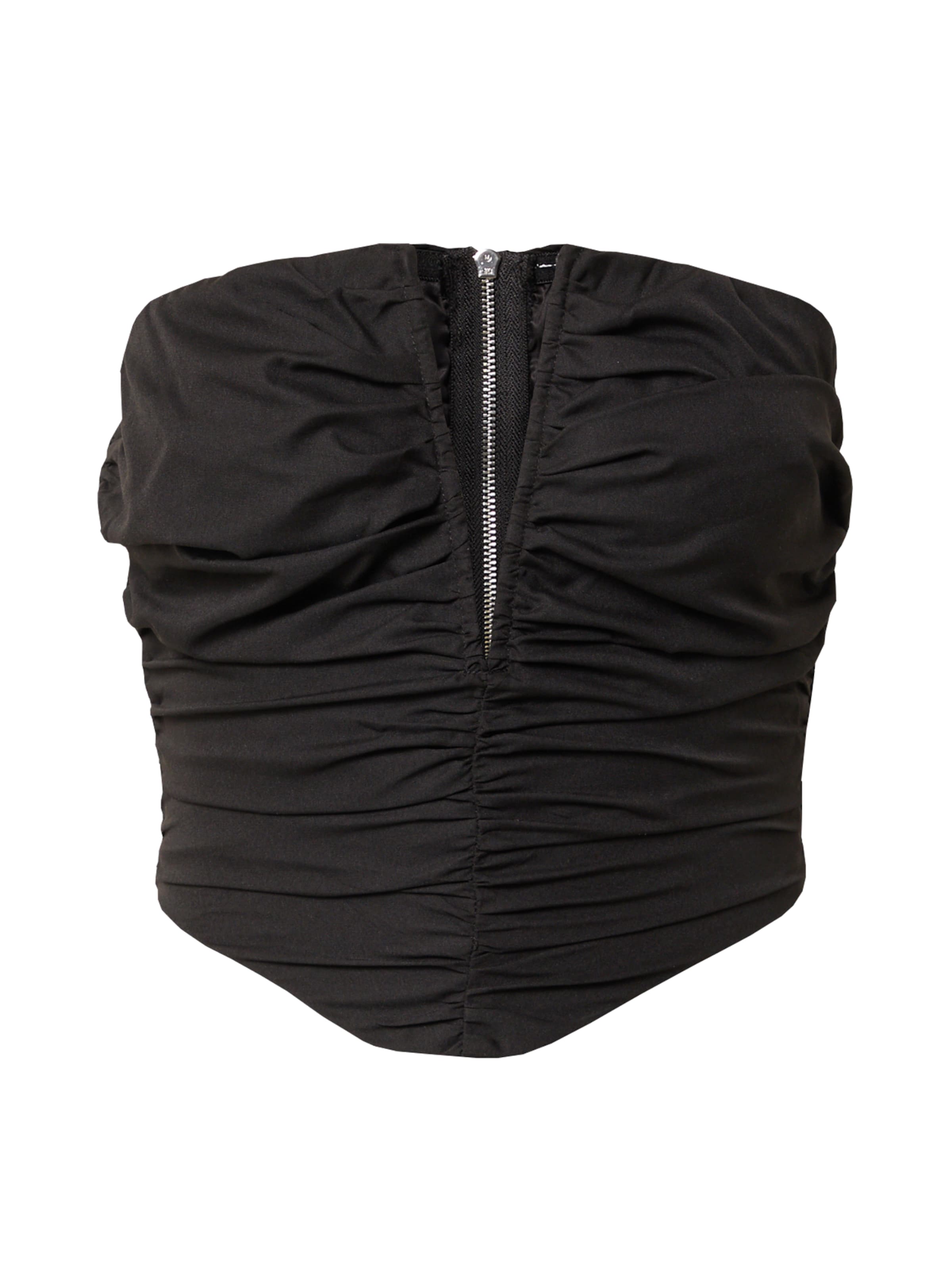 Top di Misspap in nero: frontale