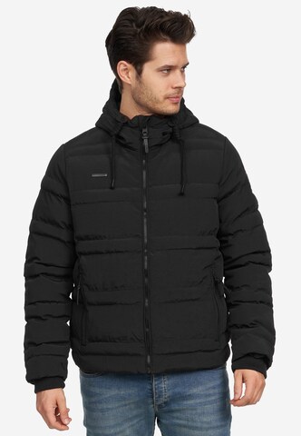 BRAVE SOUL Winter Jacket in Black: front