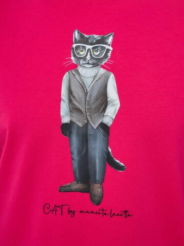 Cat e Lolette Tričko 'Minimalist Cat' - Ružová