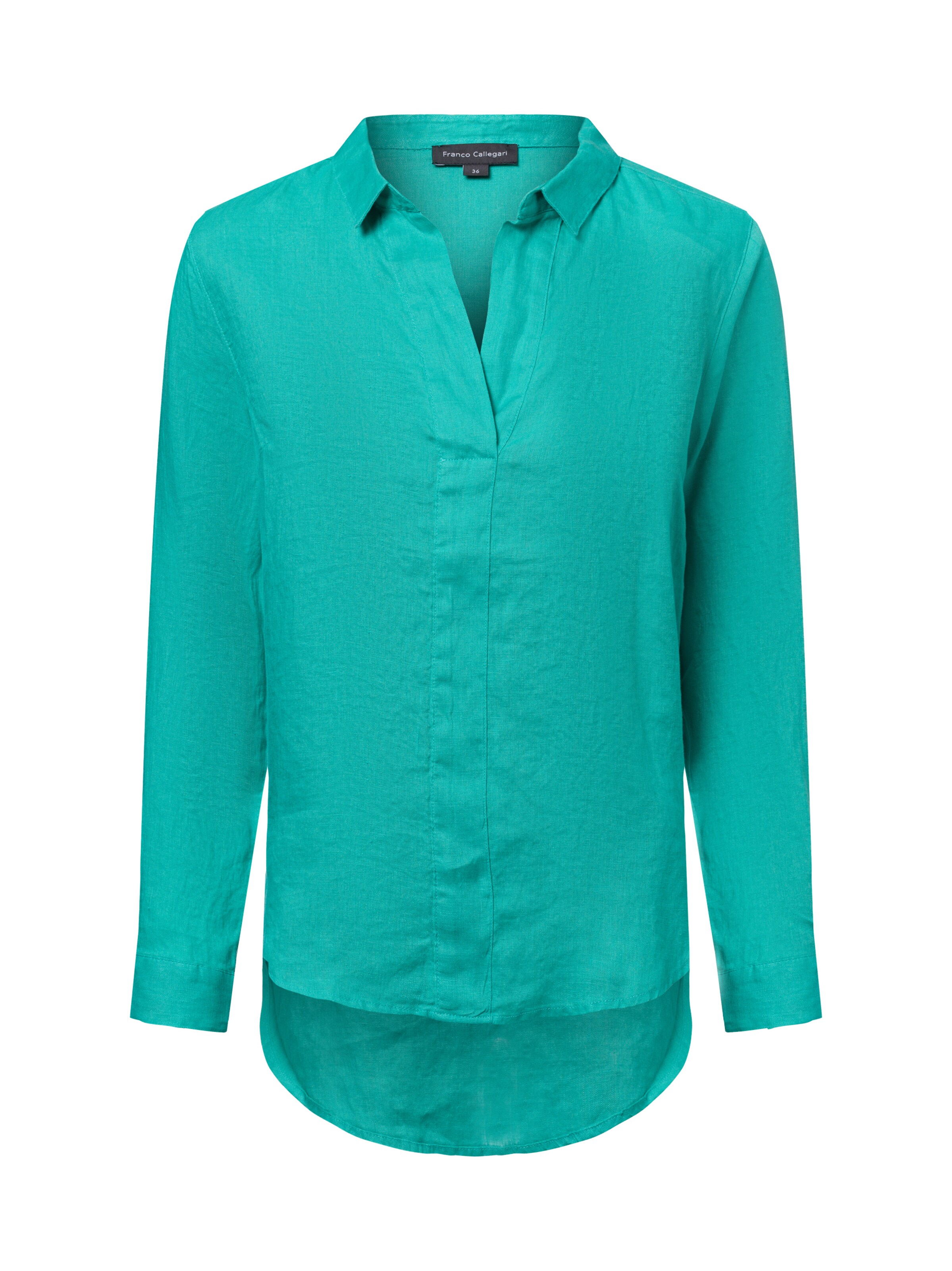 Franco Callegari Leinenbluse ' ' in Grün: Vorderseite