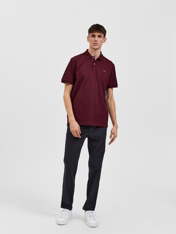 SELECTED HOMME Poloshirt 'Aze' in Rot