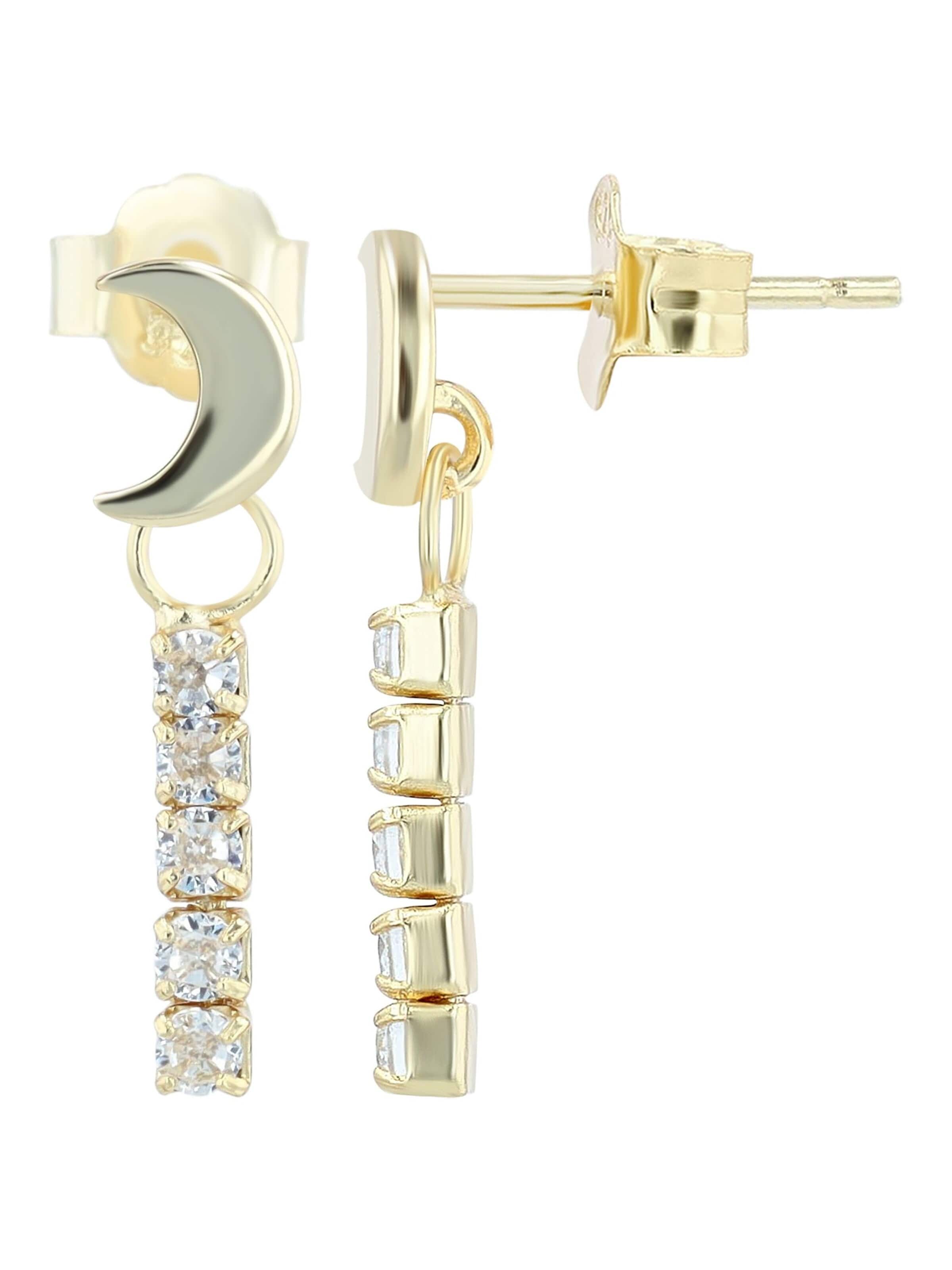 Akzent Earrings '"Nevana" aus 925 Sterlingsilber, rhodiniert, langlebig' in Gold