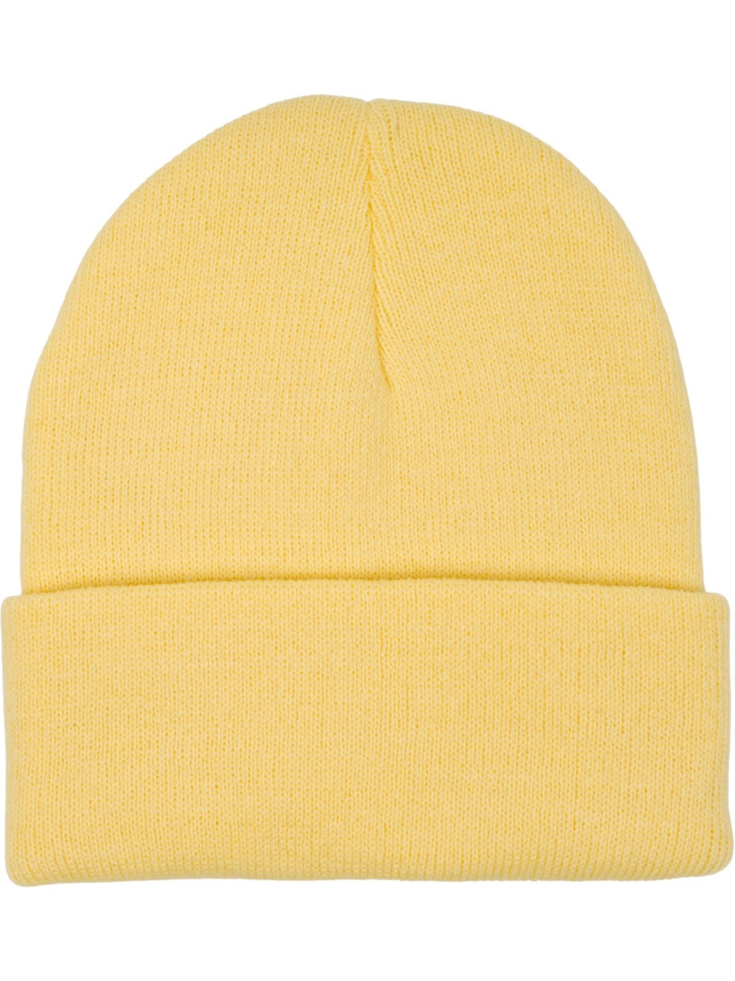 styleBREAKER Beanie 'Winter Strickmütze mit Krempe' in Yellow