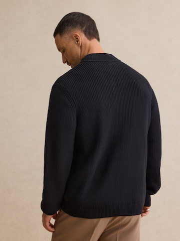 DAN FOX APPAREL Strickjacke 'Miran' in Schwarz