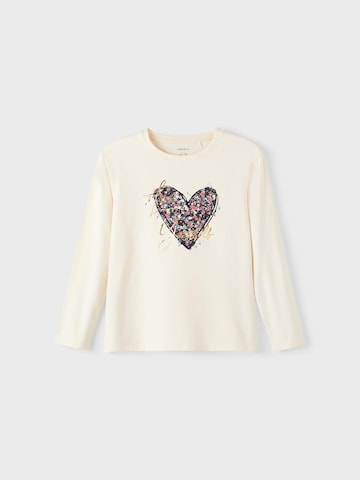 NAME IT Shirt 'OHEART' in Beige