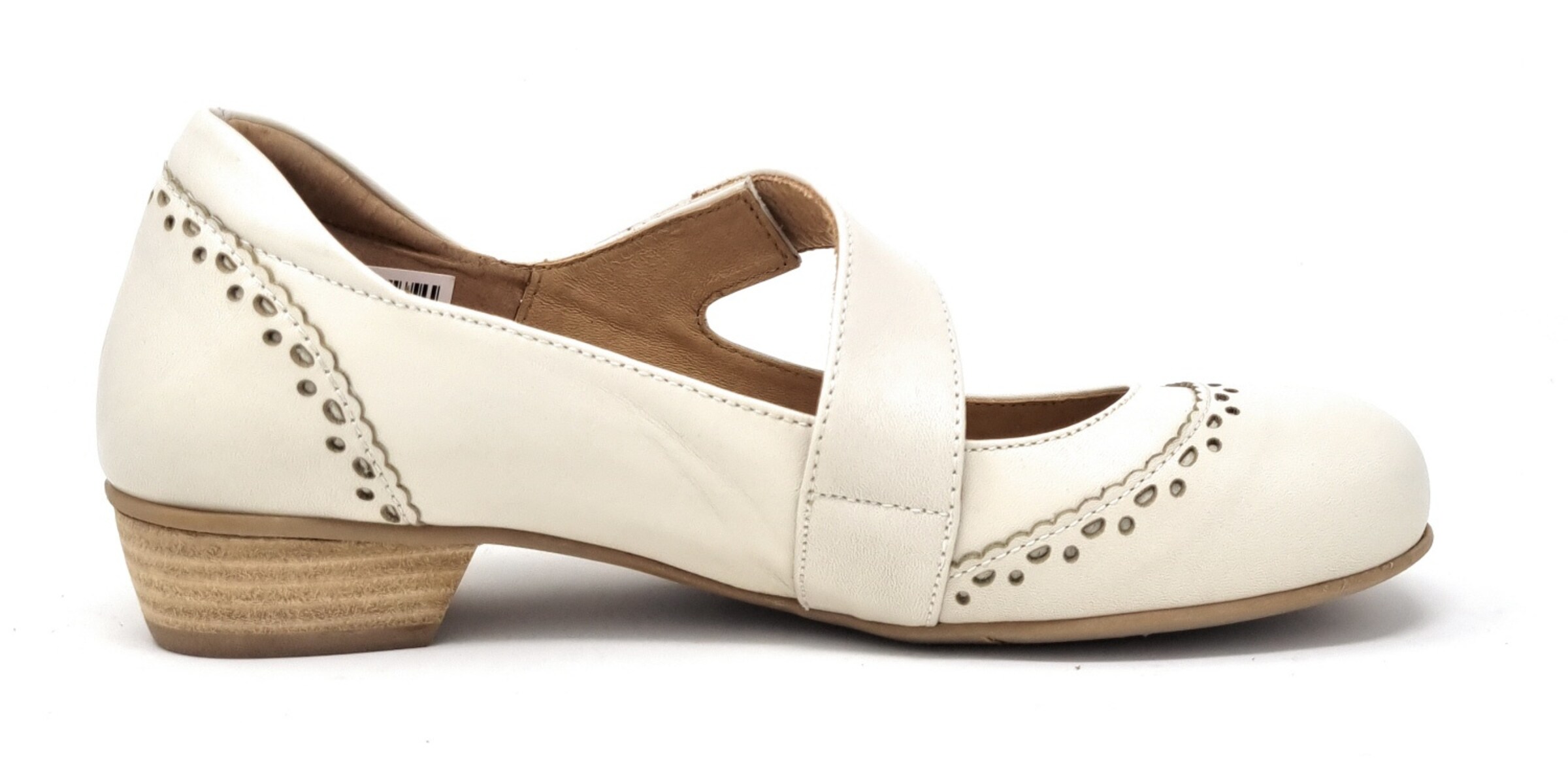 BRAKO Strap ballerina in White