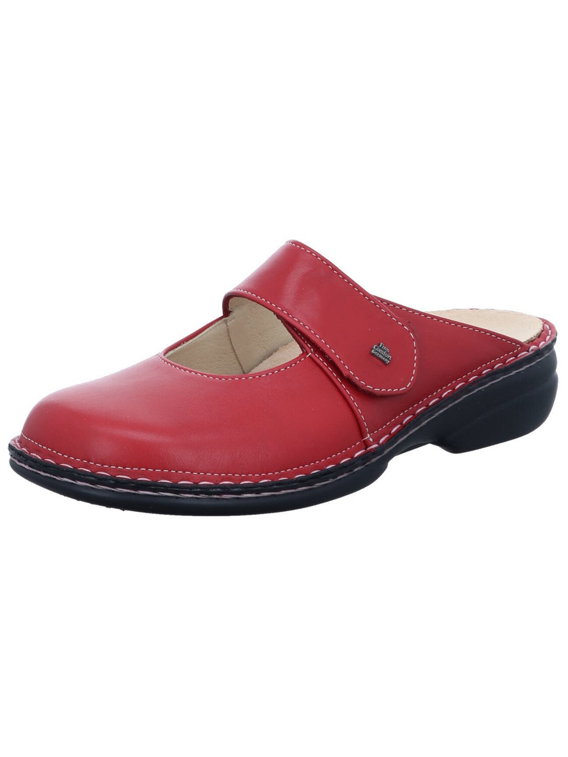 Finn Comfort Mule in Red: front