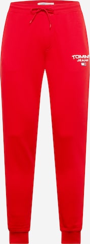 Tommy Jeans Tapered Pants in Red: front
