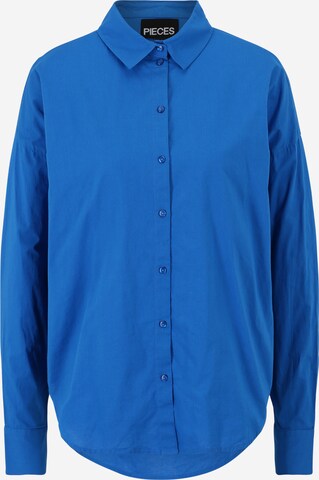 Camicia da donna 'TANNE' di Pieces Tall in blu: frontale