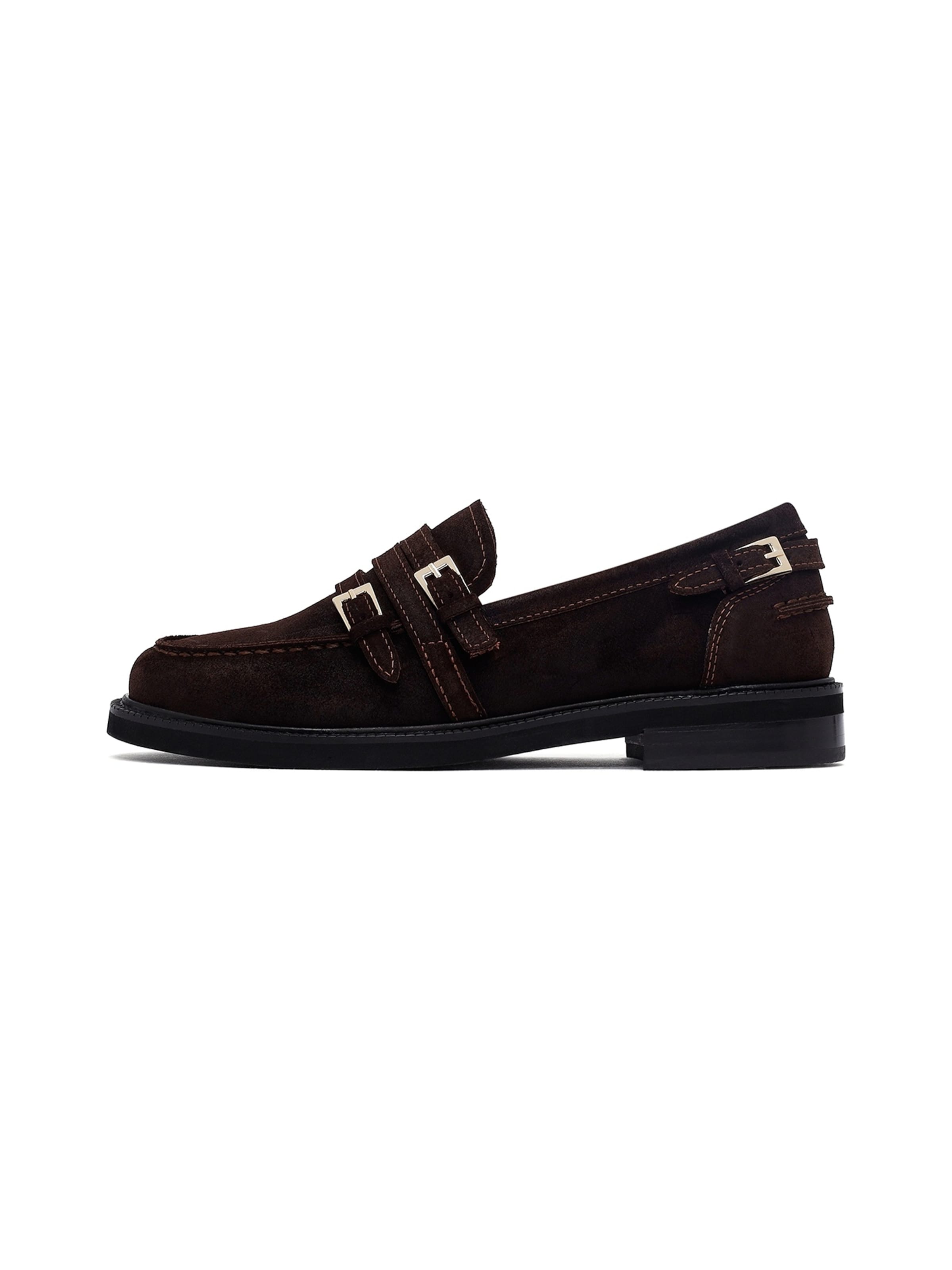 Derimod Classic Flats in Brown: front