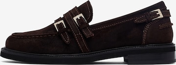 Derimod - Sapato Slip-on em castanho: frente