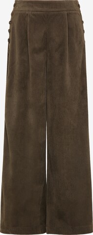 IZIA Wide leg Broek in Bruin: voorkant