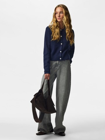 PIECES Knit Cardigan 'SILLY' in Blue
