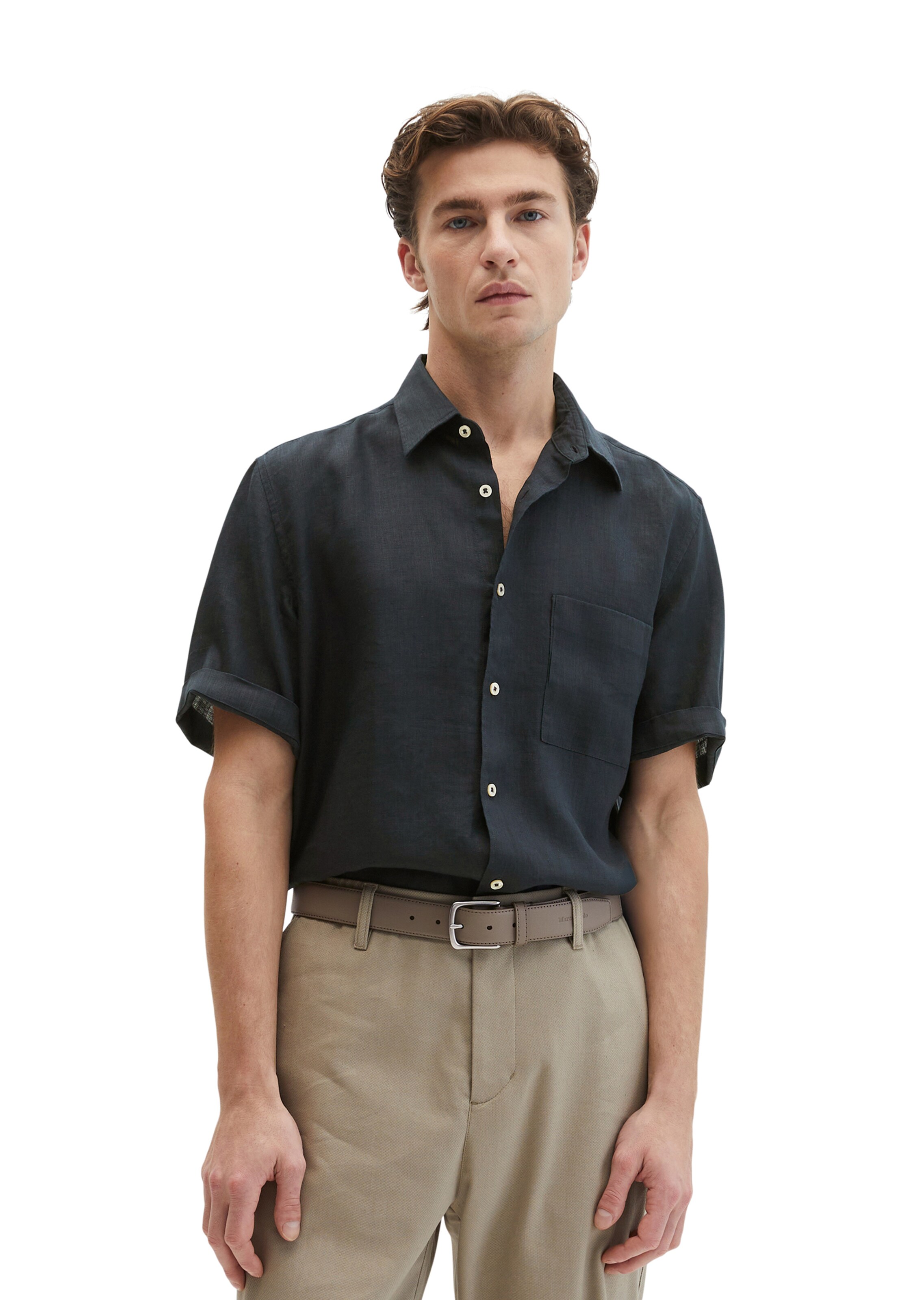 Marc O'Polo Regular fit Button Up Shirt in Blue: front