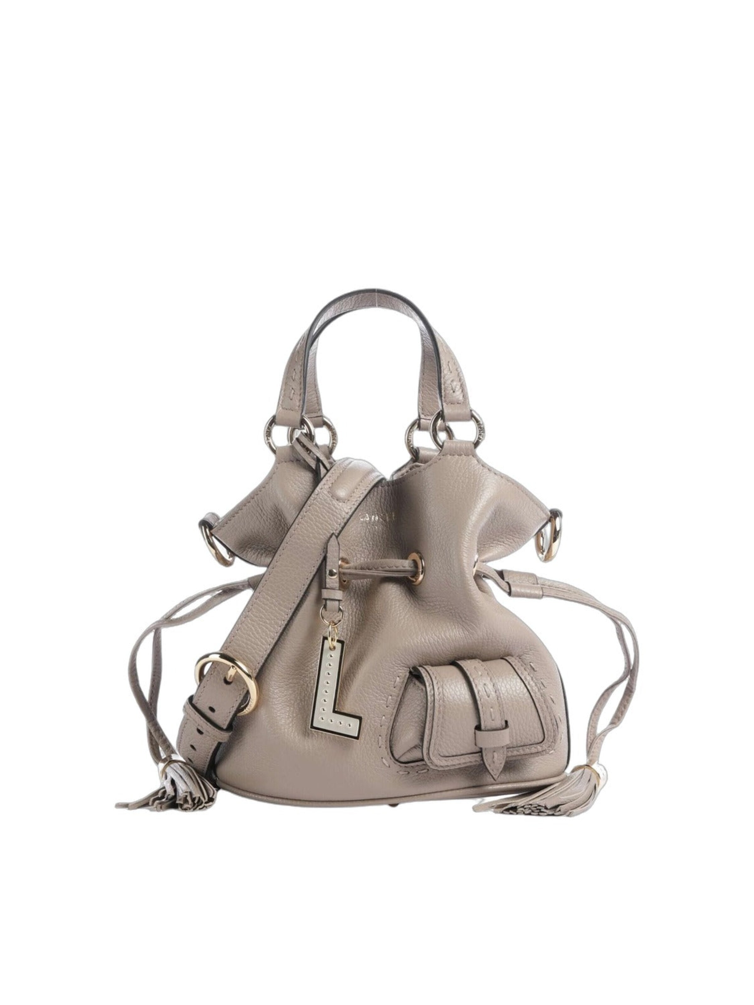 Borsa a spalla di Lancel in grigio: frontale