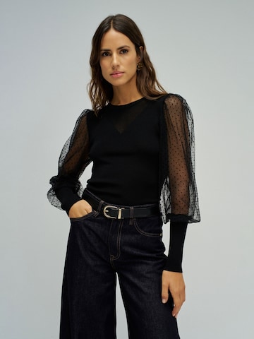 Salsa Jeans Trui in Zwart: voorkant