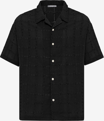 DandaloComfort Fit Košulja - crna boja: prednji dio