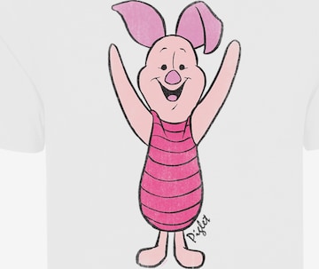T-Shirt 'Disney Winnie The Pooh Ferkel' F4NT4STIC en blanc : devant
