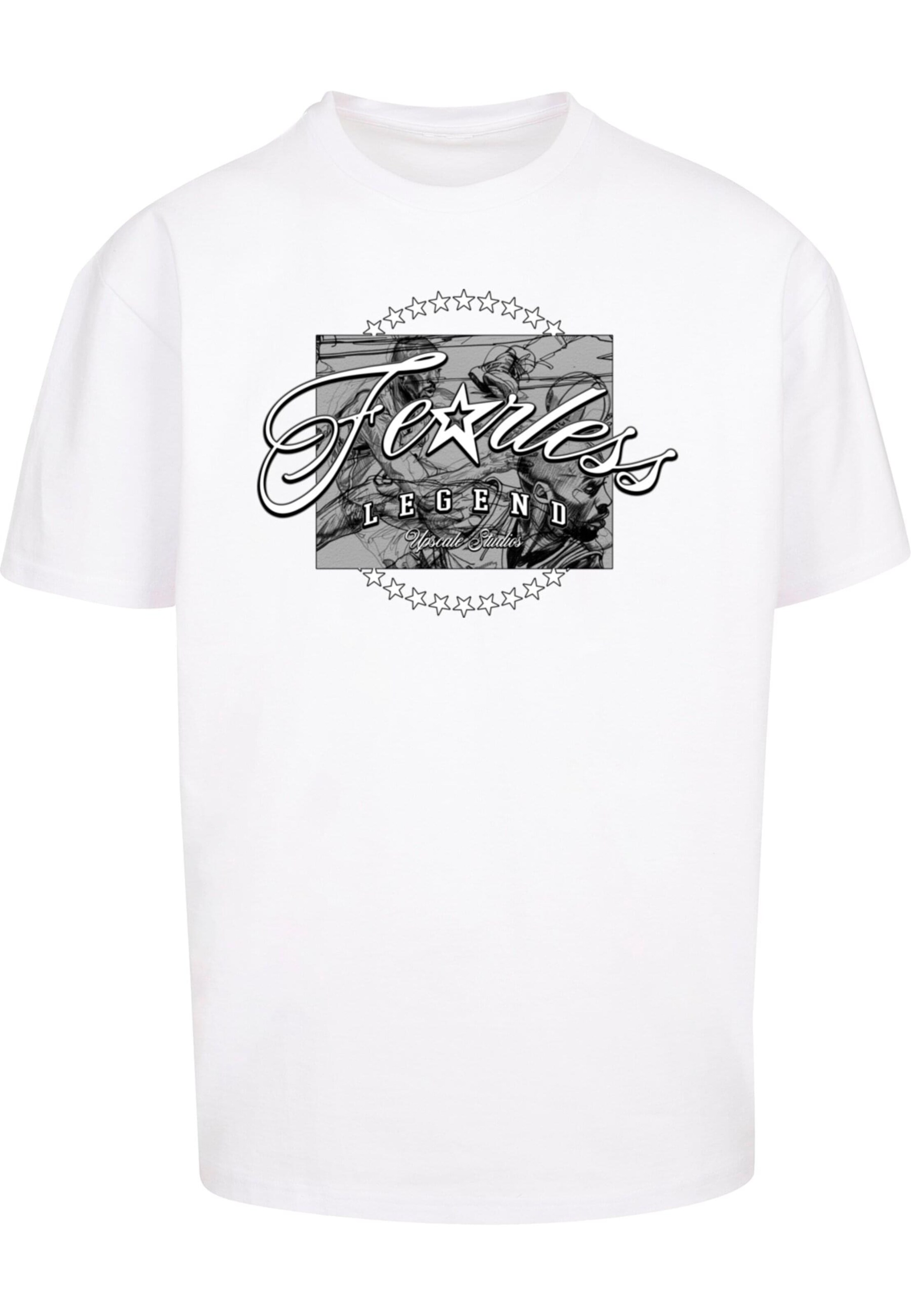 MT Upscale T-Shirt 'Fearless Legend' in Weiß: Vorderseite