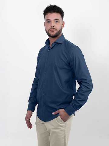 Vercate - Regular Fit Camisa clássica 'No. 29' em azul: frente