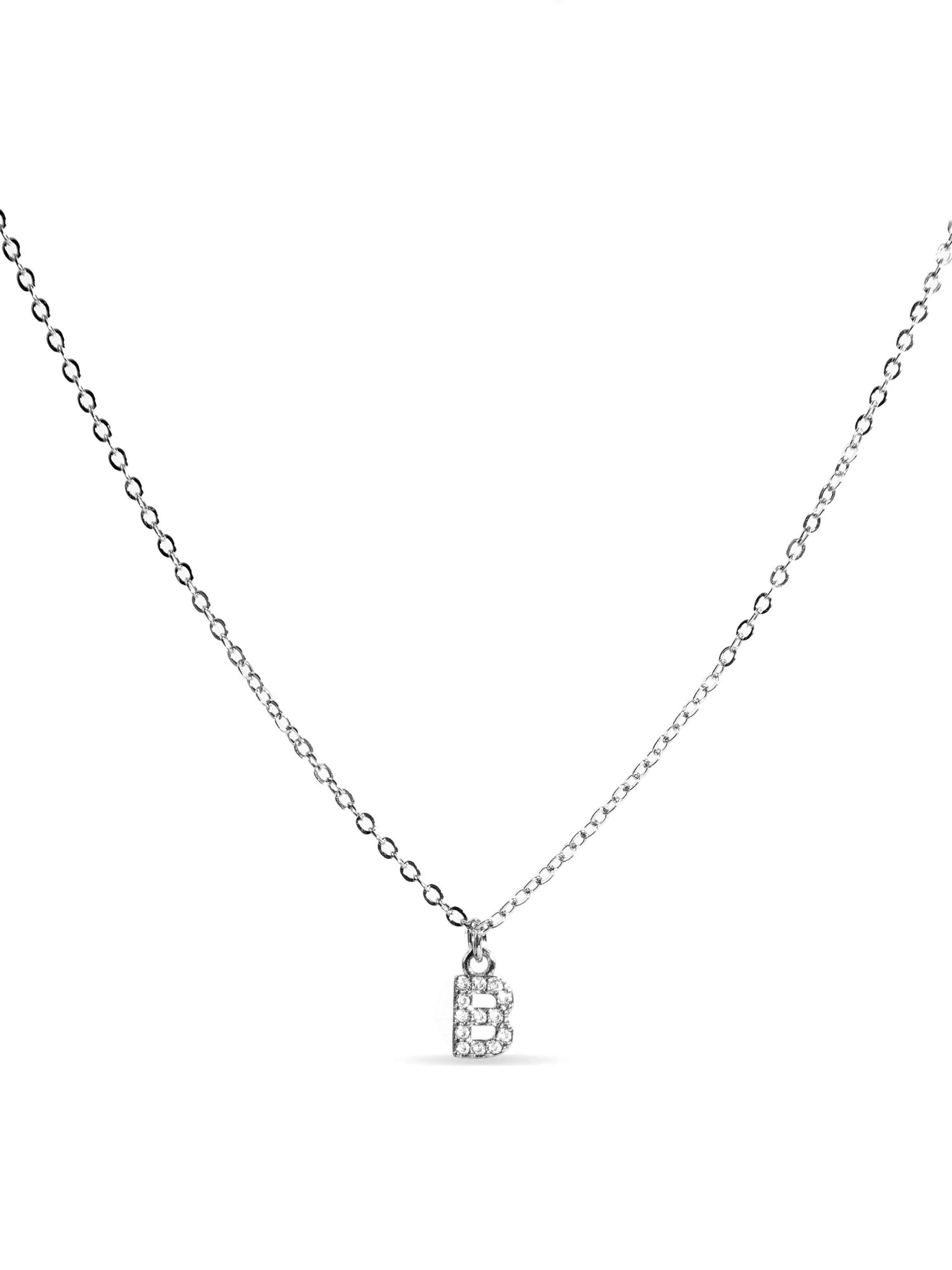 Luxenter Necklace 'Alphabet' in White: front